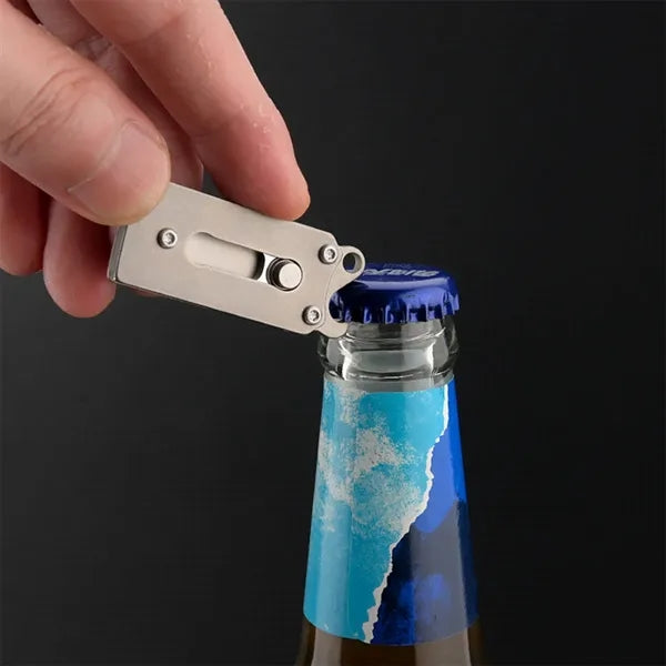 Compact Retractable Peeler Bottle Opener EDC Keychain Tool