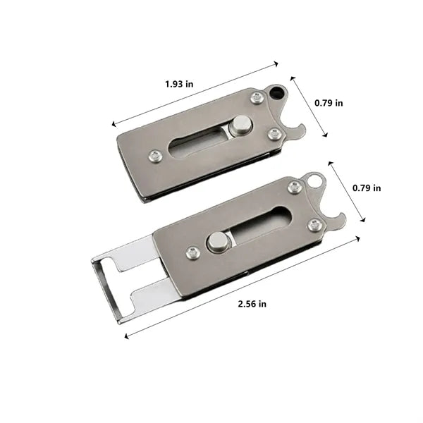 Compact Retractable Peeler Bottle Opener EDC Keychain Tool