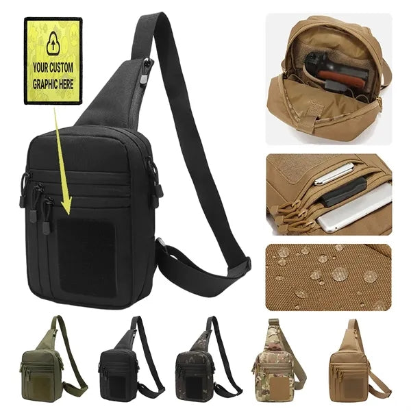 Waterproof Multi-Pocket Adjustable Strap Tactical Chest Bag