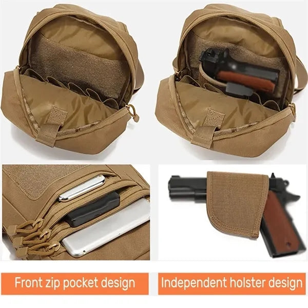 Waterproof Multi-Pocket Adjustable Strap Tactical Chest Bag