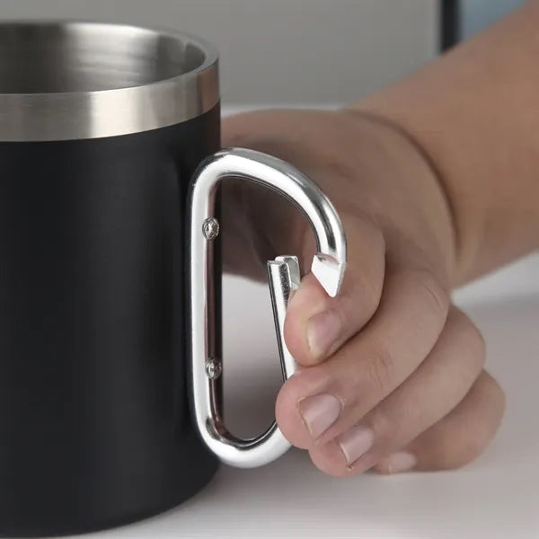 Stainless Steel Mugs with Carabiner Handle 17 oz