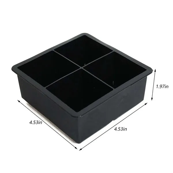 Silicone ice cube tray square flexible for whiskey cocktail
