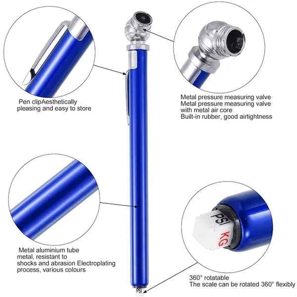 Pencil Tire Pressure Gauge 10-50PSI