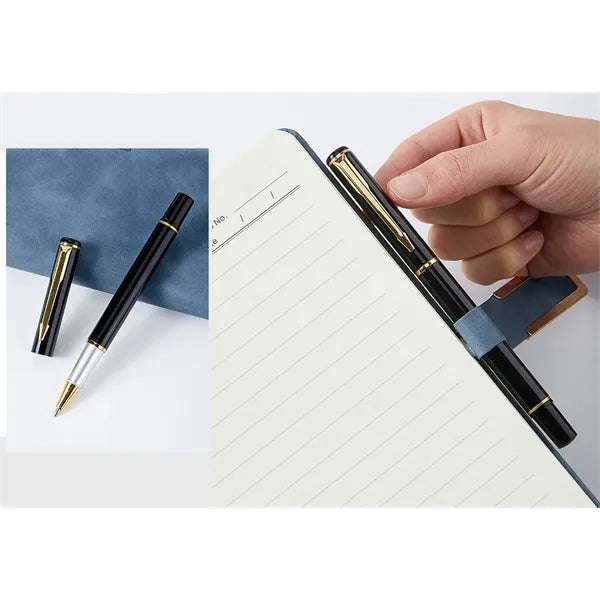 Fashion Notebook w/ Gel Pen and Magnetic Buckle