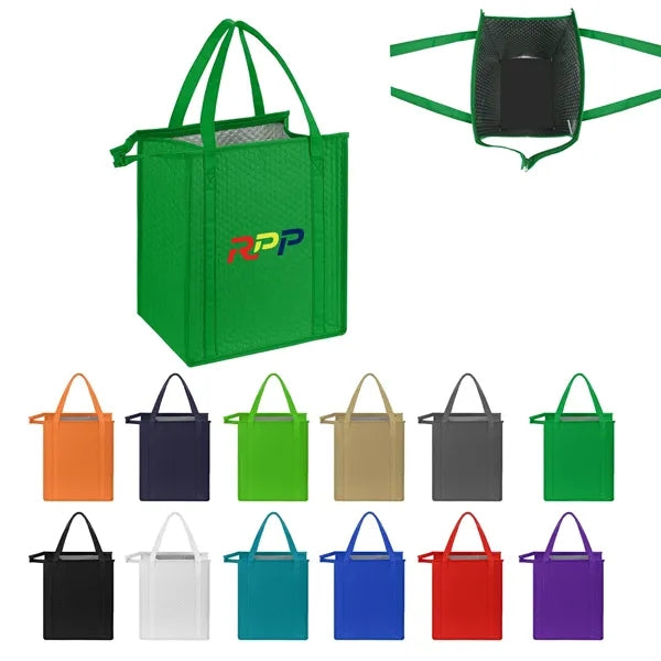 Thermal Non-Woven Insulated Cooler Tote Bag-13"X15"X10"