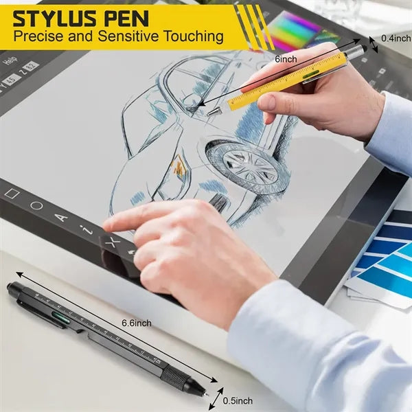 9-in-1 Multi Tool Pen with LED Light and Bottle Opener