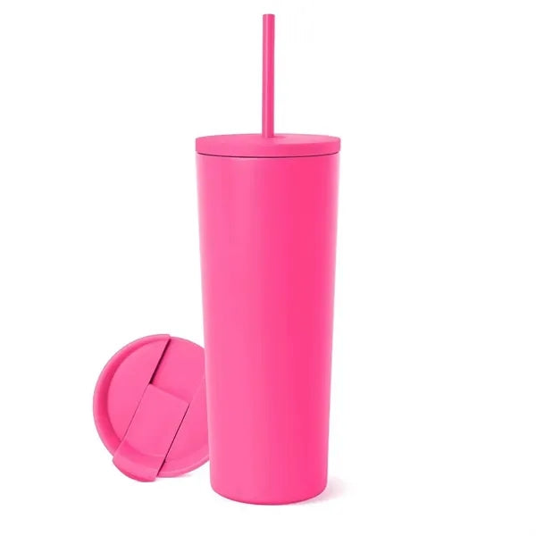 20oz Insulated Stainless Steel Travel Mug with Two Lids