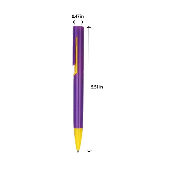 Candy Color Push-Button Lightweight Plastic Ballpoint Pen