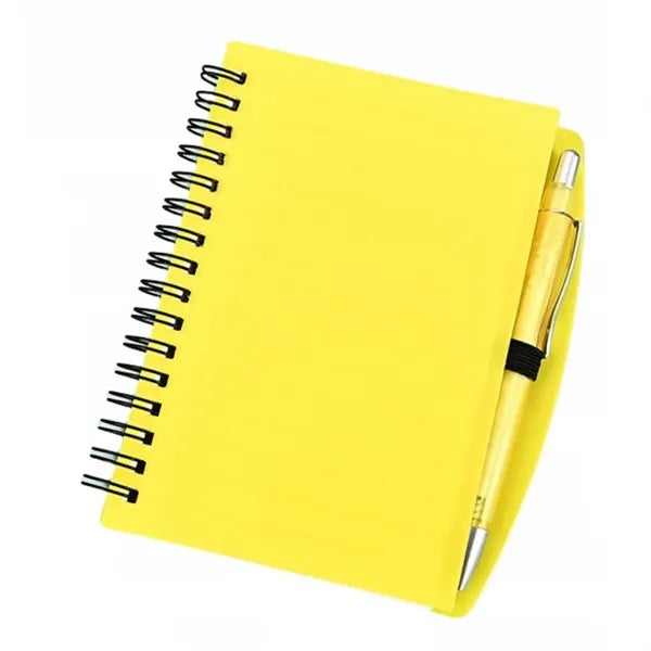 Hardcover Spiral Notebook with Ballpoint Pen