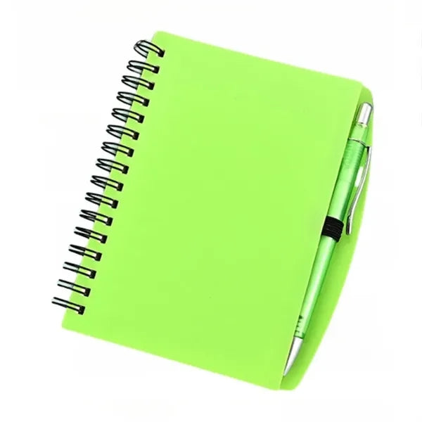 Hardcover Spiral Notebook with Ballpoint Pen
