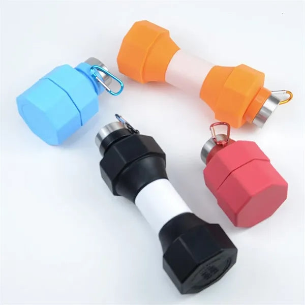 Silicone Dumbbell Fitness Water Bottle