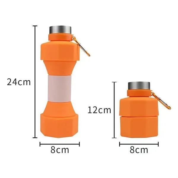 Silicone Dumbbell Fitness Water Bottle