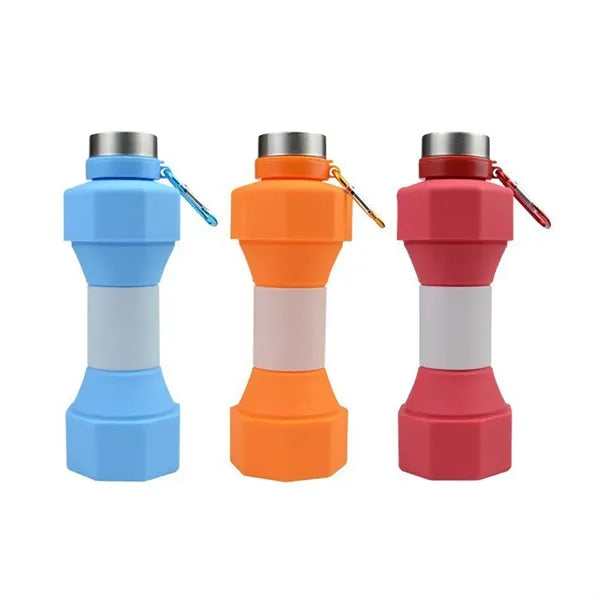 Silicone Dumbbell Fitness Water Bottle