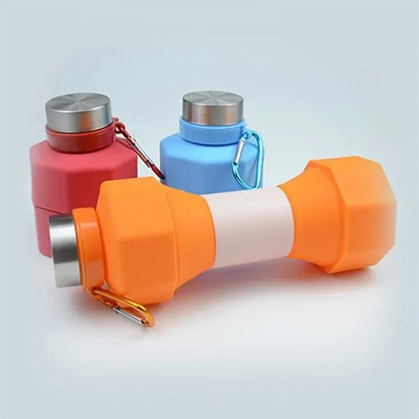 Silicone Dumbbell Fitness Water Bottle