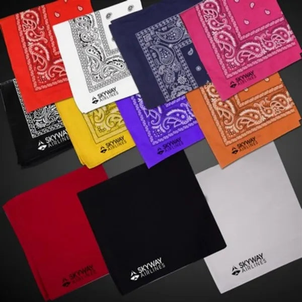 20" Silk Screen Cotton Bandana
