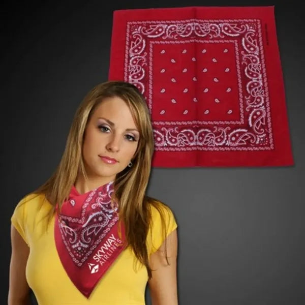 20" Silk Screen Cotton Bandana