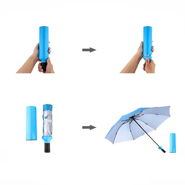 Portable Folding Custom Wine Bottle Umbrella