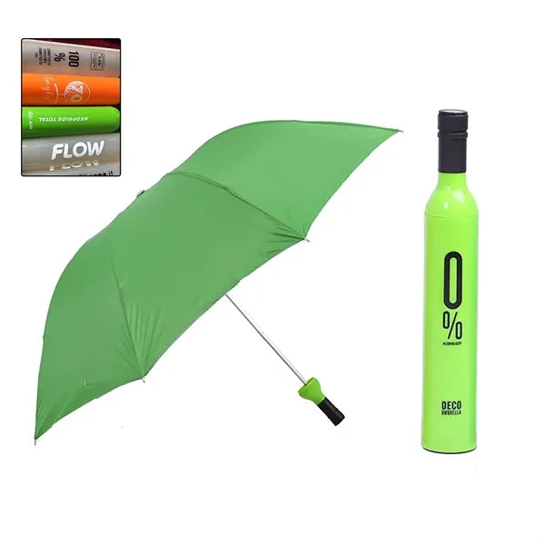 Portable Folding Custom Wine Bottle Umbrella