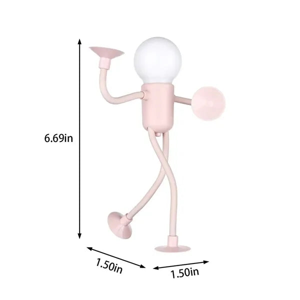 Adjustable night light with suction cup for bedroom hallway