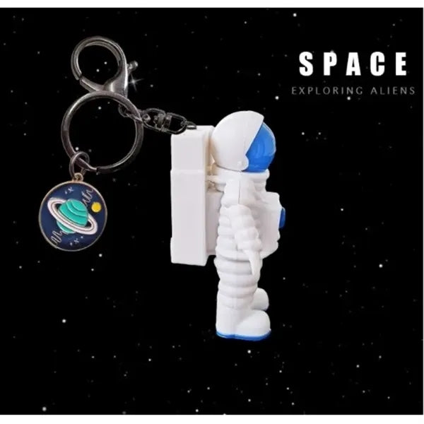 Luminous Astronaut Keychain, Glow-in-the-Dark Space Bag