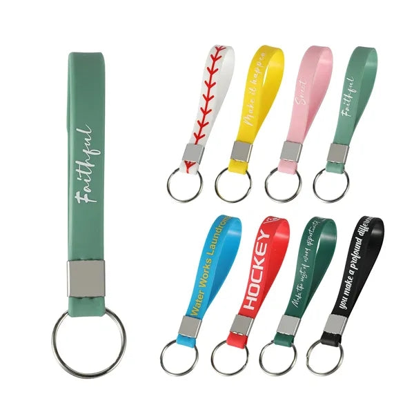 1/2"W Silicone Key Chain