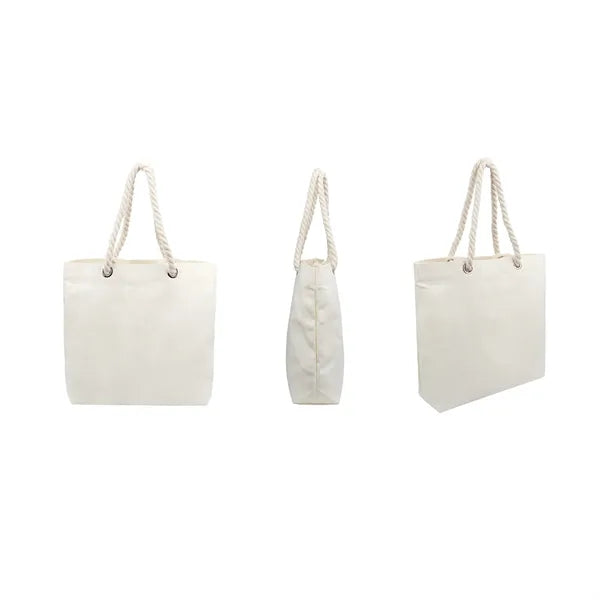 Large Canvas Shopping Tote Bag W/ Handle 13.8"x3.9"x15.7"