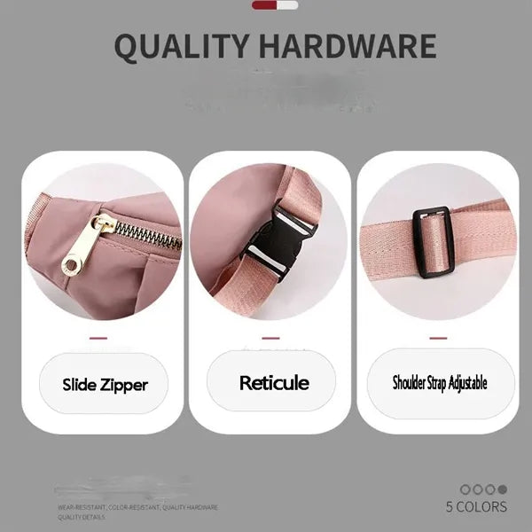 Nylon Fanny Pack Large Capacity Portable Crossbody Bag