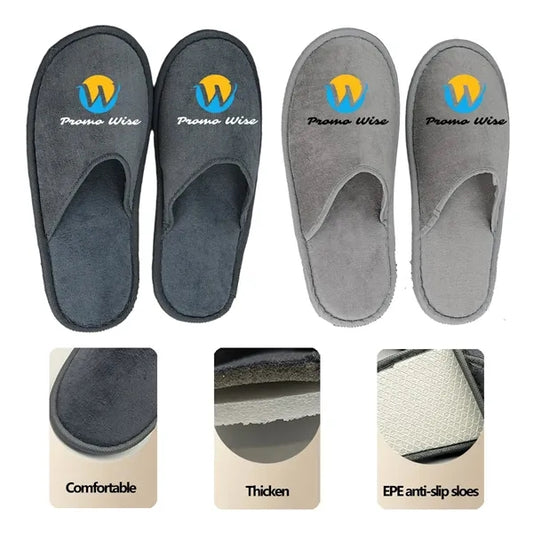 Anti-Skid Sole Disposable Soft Fine Cotton Velvet Slippers