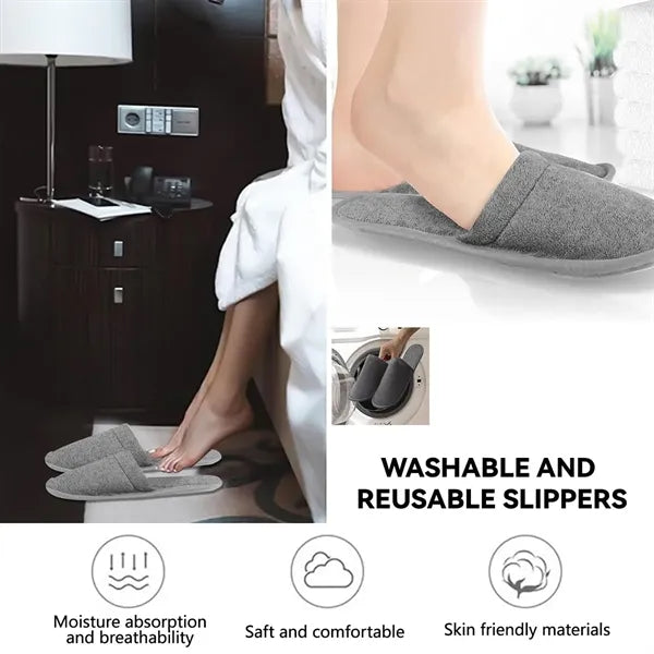 Anti-Skid Sole Disposable Soft Fine Cotton Velvet Slippers