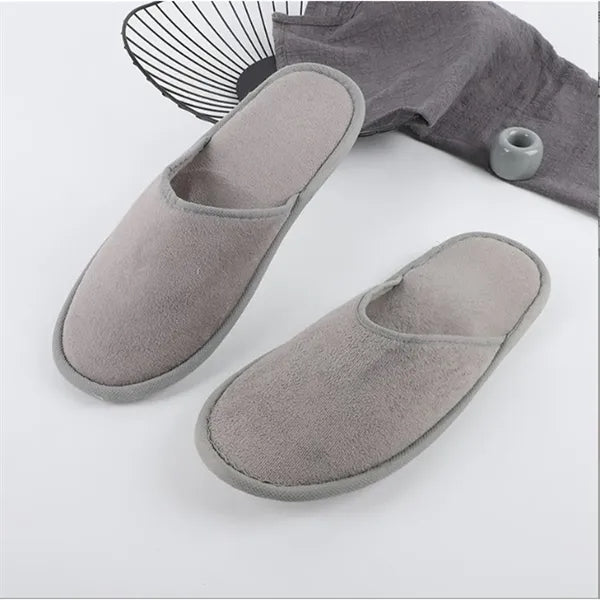Anti-Skid Sole Disposable Soft Fine Cotton Velvet Slippers