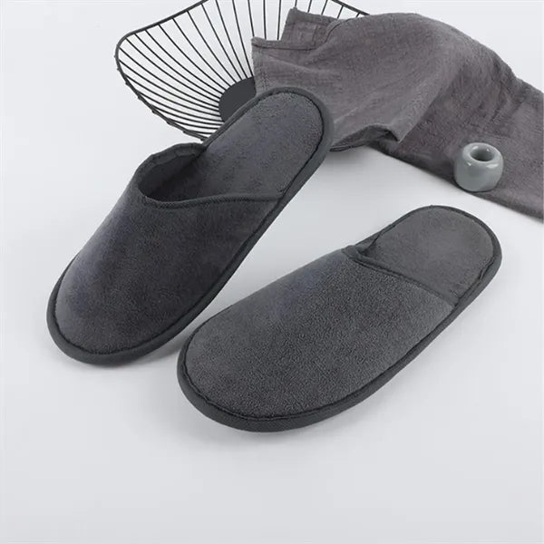 Anti-Skid Sole Disposable Soft Fine Cotton Velvet Slippers