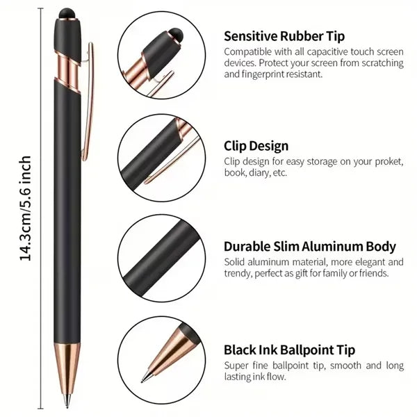 2 personalized metal ballpoint pens