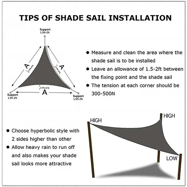 Sunshade Sail Triangle Canopy