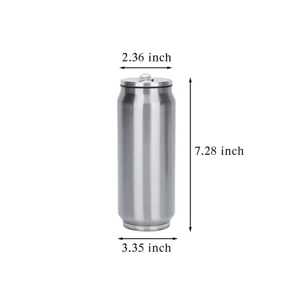 17oz stainless steel vacuum insulated tumbler with straw