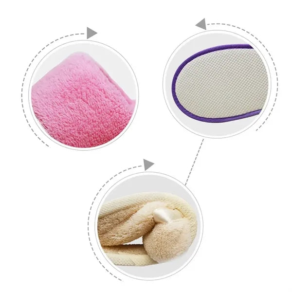 Disposable Thickened Soft Coral Fleece Closed-Toe Slippers