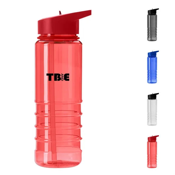 25 Oz. Water Bottles With Flip Straw Lid