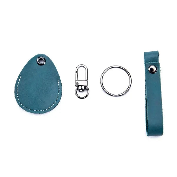 Multifunctional cowhide access card holder keychain