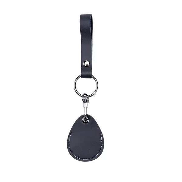 Multifunctional cowhide access card holder keychain