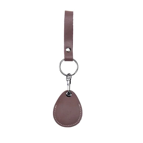 Multifunctional cowhide access card holder keychain