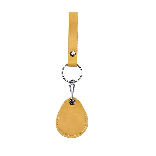 Multifunctional cowhide access card holder keychain