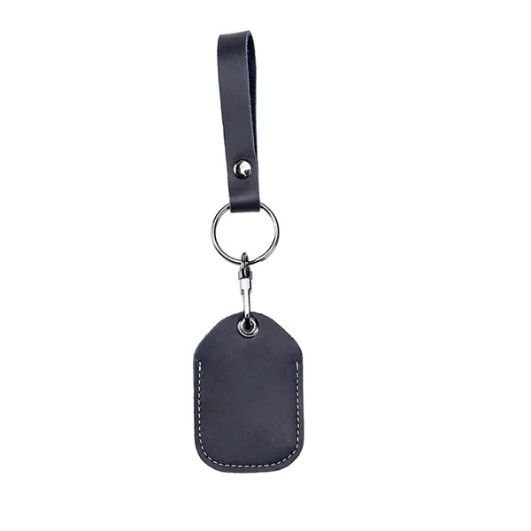 Multifunctional cowhide access card holder keychain