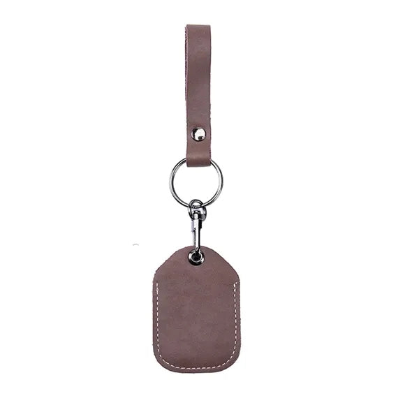 Multifunctional cowhide access card holder keychain
