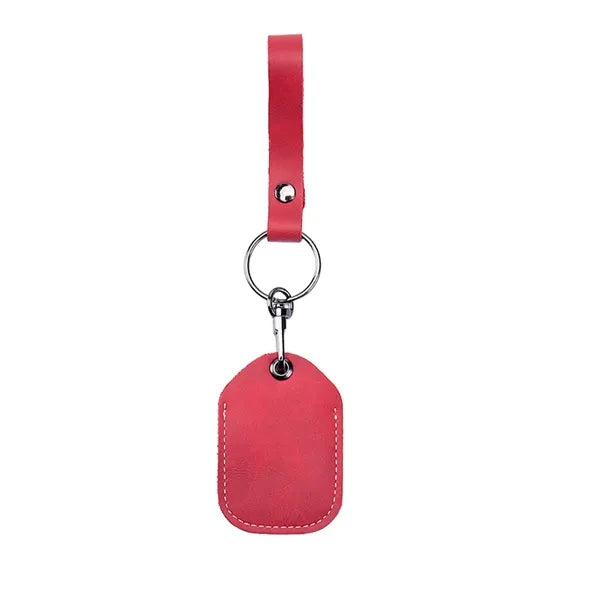 Multifunctional cowhide access card holder keychain