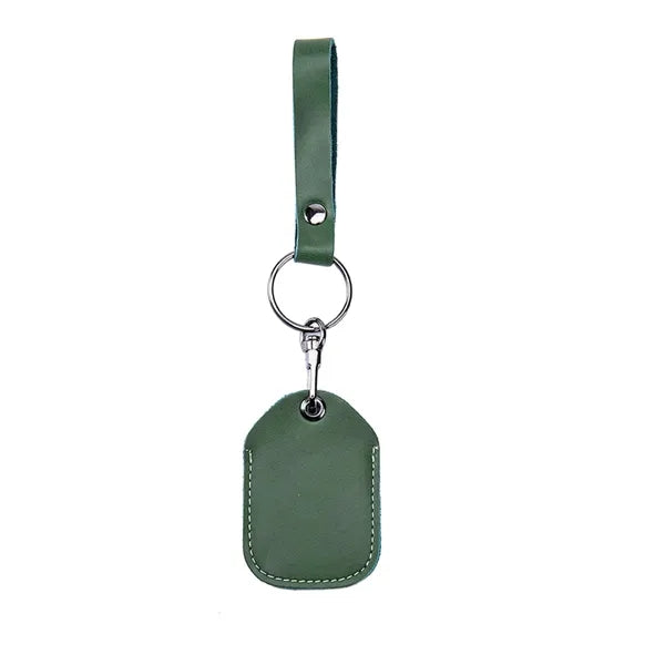 Multifunctional cowhide access card holder keychain