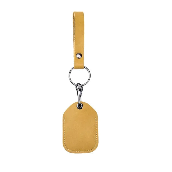 Multifunctional cowhide access card holder keychain