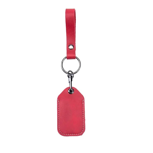 Multifunctional cowhide access card holder keychain