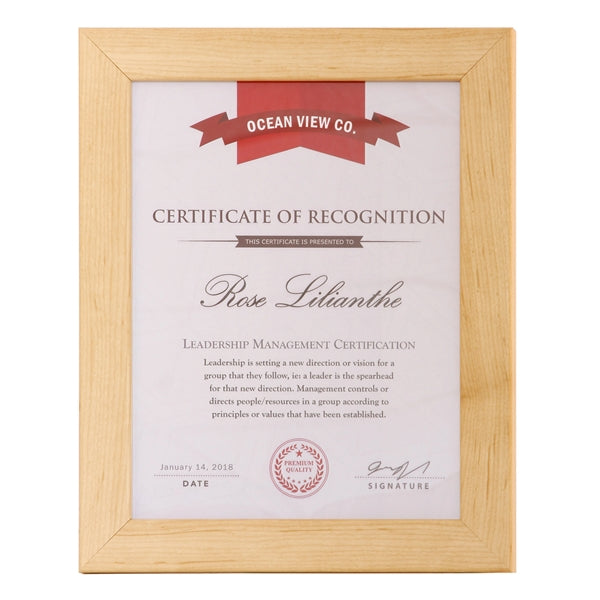 Econoframe Certificate