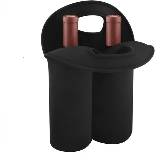 Neoprene Wine Tote Dual Bottle Soft Travel Carrier