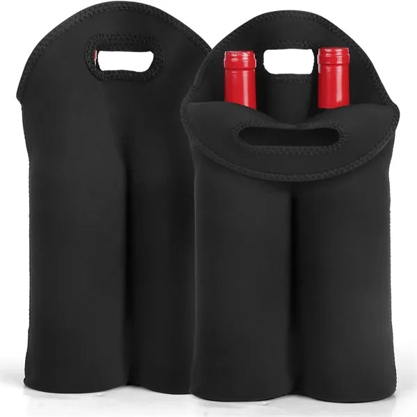 Neoprene Wine Tote Dual Bottle Soft Travel Carrier