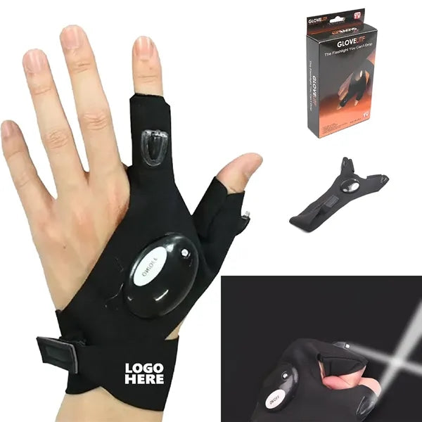 Hands Free LED Flashlight Gloves Pair
